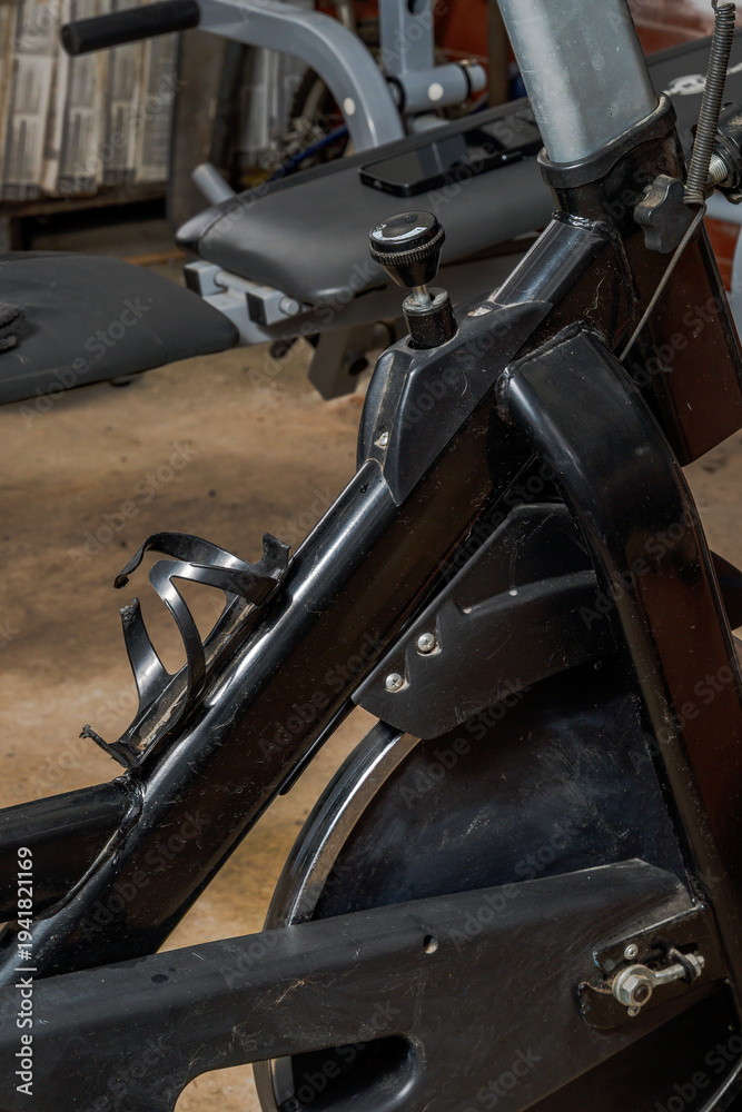 Fototapeta premium Exercise bike with resistance knob