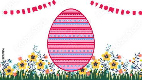 Colorful Easter eggs pattern on soft wavy pastel background, decorative spring holiday illustration with dotted and patterned eggs, festive minimal design for Easter celebration, greeting cards,