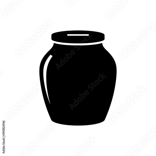 Black and White Urn Illustration for Memorials.