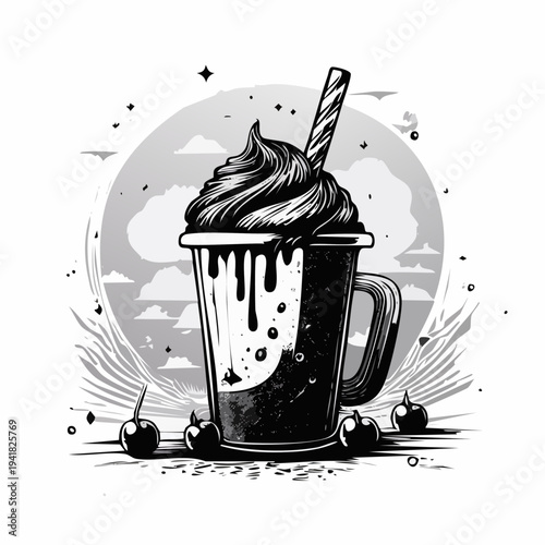 Chocolate Ice Cream in a Mug.