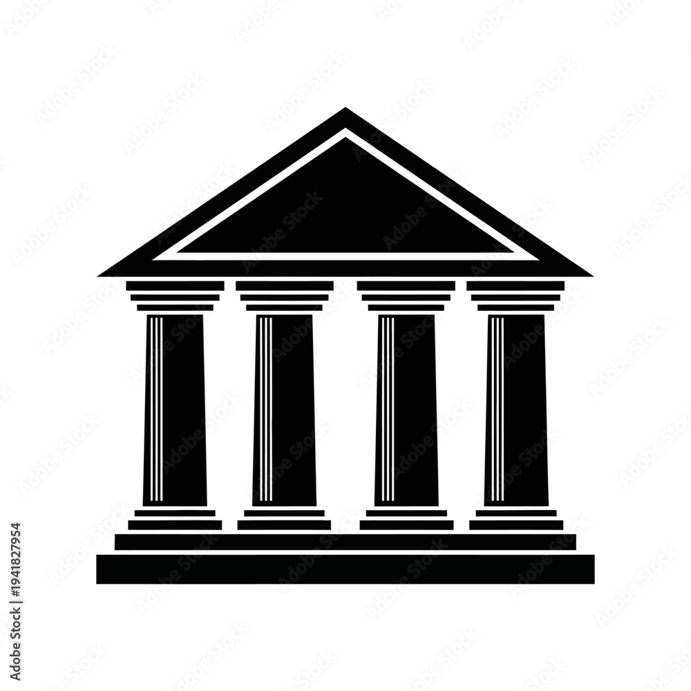 Obraz premium Classical Architecture - Iconic Building with Columns.