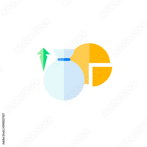 Dividend income icon for stock profit distribution and passive investment revenue concept.