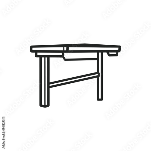 Folding Table Illustration for Home and Office Use.