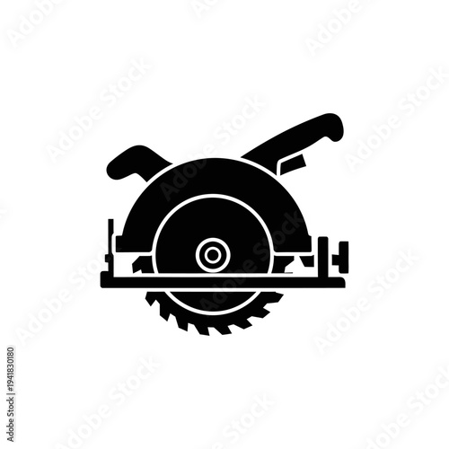 Circular Saw Silhouette for Woodworking Projects.