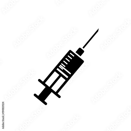 Medical Syringe Illustration for Healthcare Use.