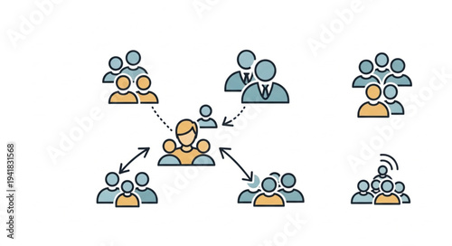 Centralized Communication Network with Leader and Team Connections.
