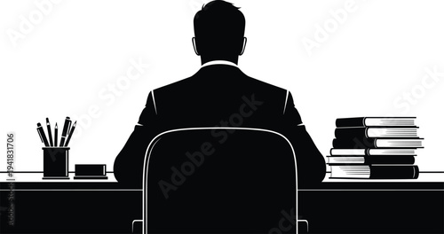 Bundle of architectural people, office professionals, seated figures, and human silhouettes for professional cad drawing flat vector illustration and interior design planning projects