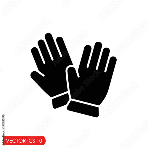Protective Gloves Icon - Safety and Workwear Symbol.