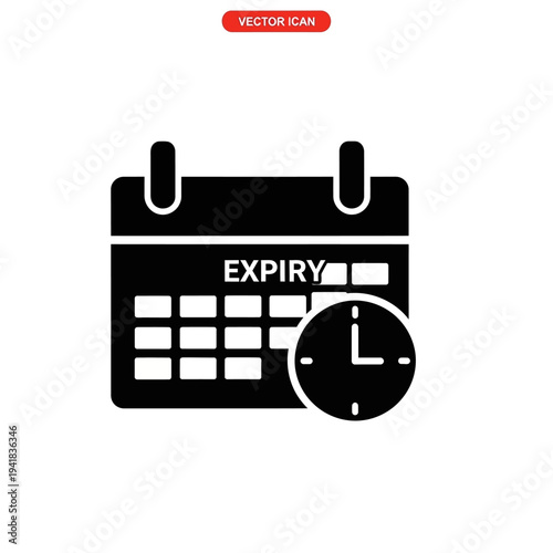 Expiration Date Reminder with Clock Icon.