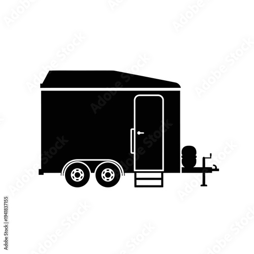 Enclosed Trailer Silhouette - Transport and Storage Solution.