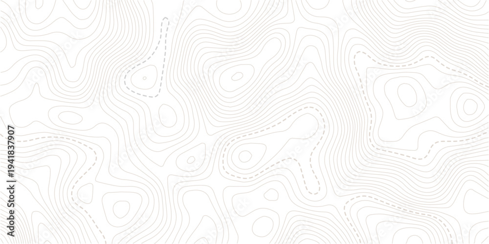 Fototapeta premium Topographic map patterns, topography line map. seamless cartography ware frame area contour topo grid map.Geographic contour map. Abstract outline grid, vector illustration. 