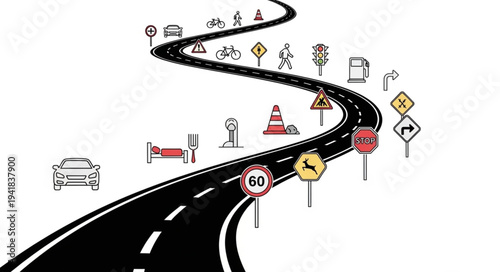 Road Safety Awareness - A Visual Journey Through Traffic Signs and Regulations.