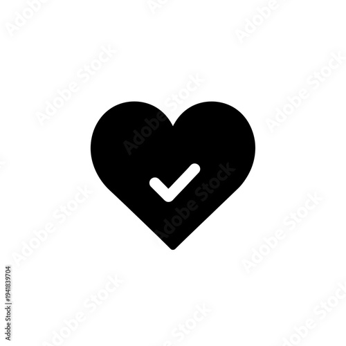 Heart with Checkmark - Symbol of Approval and Validation.