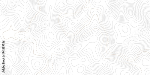 Abstract minimal The patter discovery vector topo map. creative discovery White wave grid stripe line map topography.Geographic contour map. Abstract outline grid, vector illustration.