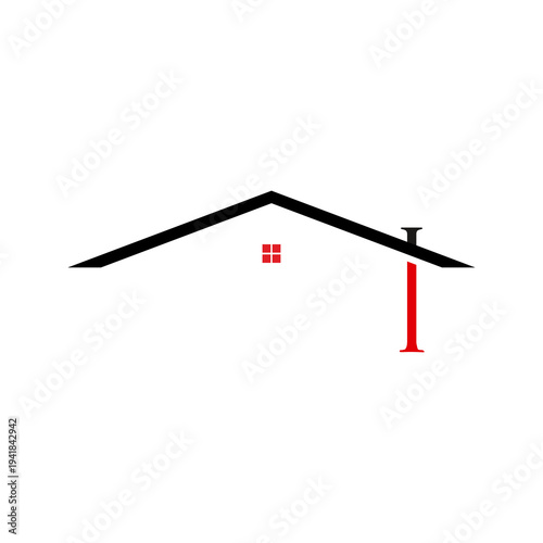 Minimal Real Estate Realty Icon Vector Style