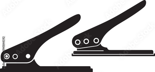 Punch hole maker icon for office supplies and tools