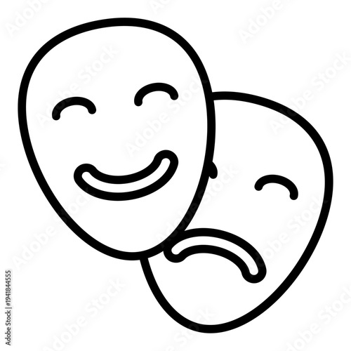 bipolar line icon vector illustration isolated on white background