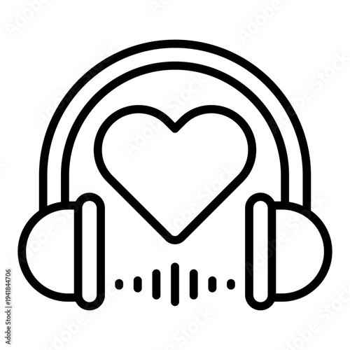 music therapy line icon vector illustration isolated on white background