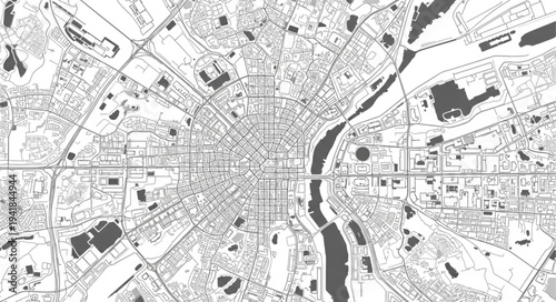 Detailed City Map Depicting Urban Infrastructure and Layout.