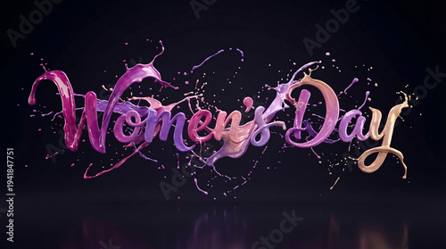 Women's Day colorful paint splashes