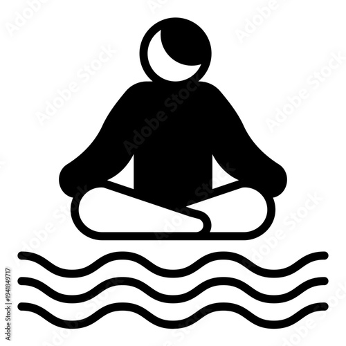 yoga glyph icon vector illustration isolated on white background