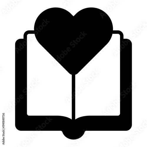 reading glyph icon vector illustration isolated on white background