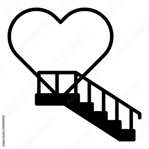 stairs glyph icon vector illustration isolated on white background