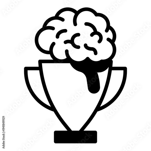 achievement glyph icon vector illustration isolated on white background