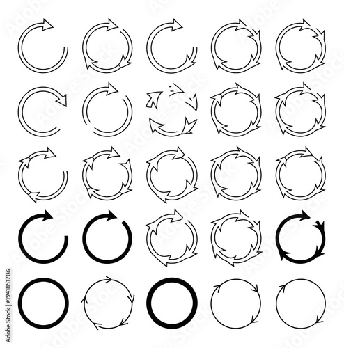 Collection of Circular Arrow and Cycle