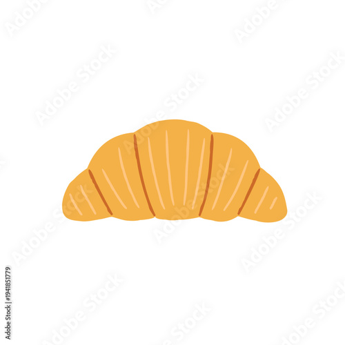Hand Drawn Illustration of Croissant