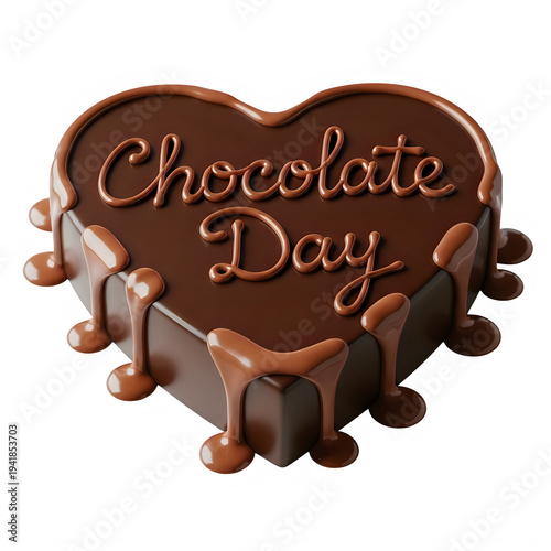 Delicious chocolate cake topped with chocolate shavings for chocolate day celebration
