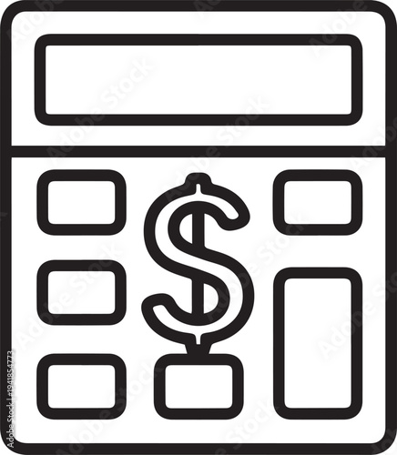 Financial calculator icon for budget planning