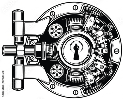Circular security vault door for safe storage