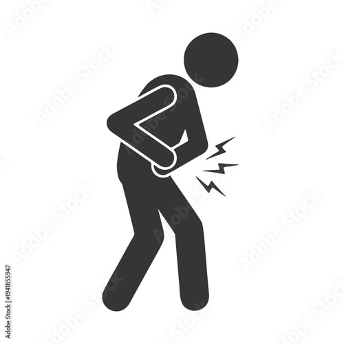 腹痛のシルエットアイコン