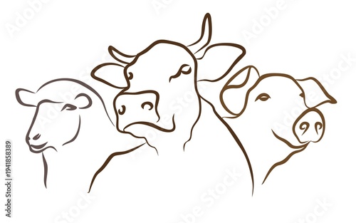 A simbol of hoofed animals from a farm.