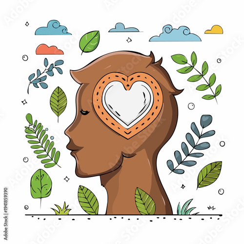 Man with Heart in Head.