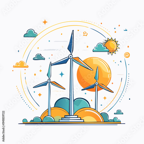 Wind Turbines Renewable Energy.