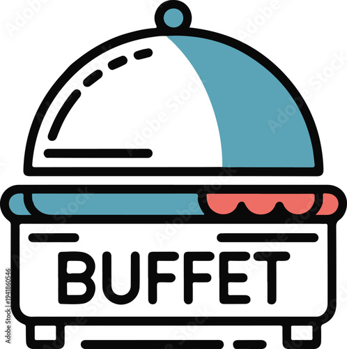 unique minimalist Buffet icon