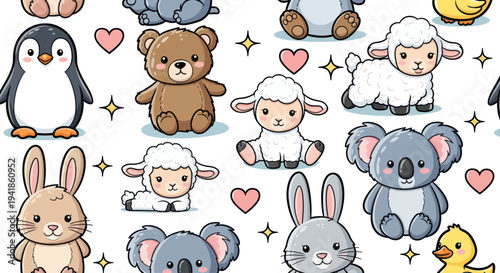 Collection of Cartoon Animals and Creatures.