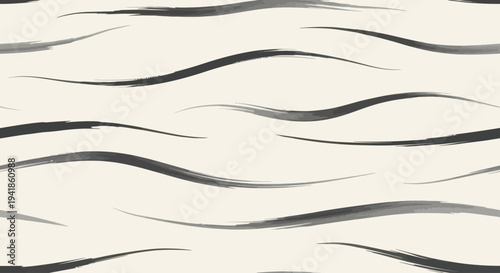 Wavy Lines Pattern on White Background.