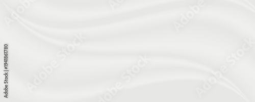 White gray satin texture that is white silver fabric silk panorama background with beautiful soft blur pattern natural.  Eps 10