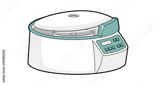 Digital Pressure Cooker Illustration Simple Design.