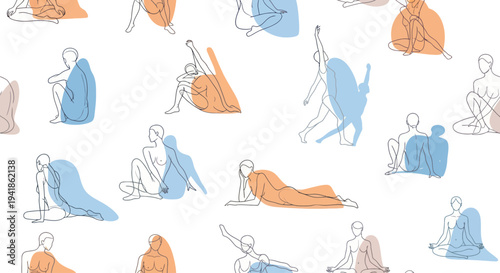 Woman Practicing Yoga in Various Poses.