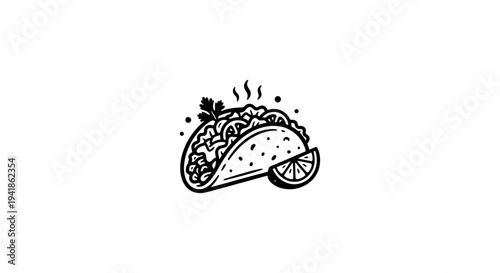 A delicious taco with various toppings on a plate