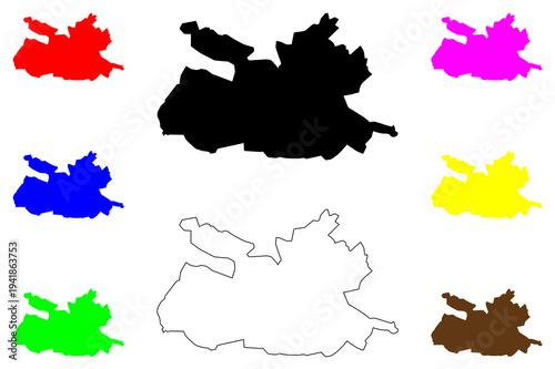 Mbeya city (United Republic of Tanzania) map vector illustration, scribble sketch Mbeya map