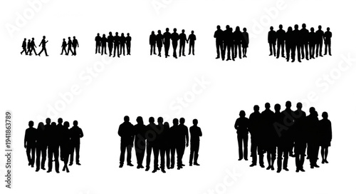 Silhouetted Crowds - A Visual Representation of Group Dynamics and Collective Identity.