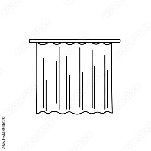 Elegant Curtain Design with Straight Lines.