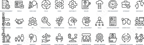 Set of outline icons related to smart house. Linear icon collection. Editable stroke. Vector