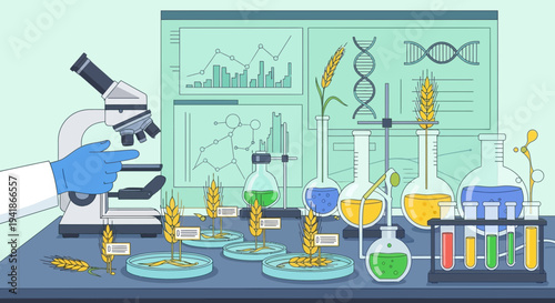 Agricultural Biotechnology Research for Crop Enhancement and Genetic Modification