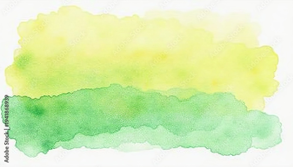 Fototapeta premium Abstract watercolor background featuring colorful paint clouds on torn grunge paper texture with a ripped yellow edge frame vector illustration